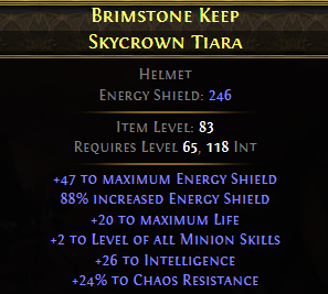 Brimstone Keep Skycrown Tiara
