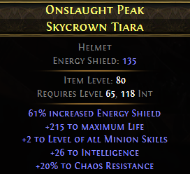 Onslaught Peak Skycrown Tiara