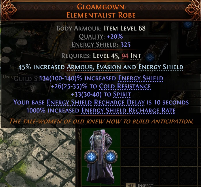 GLOAMGOWNELEMENTALIST ROBE