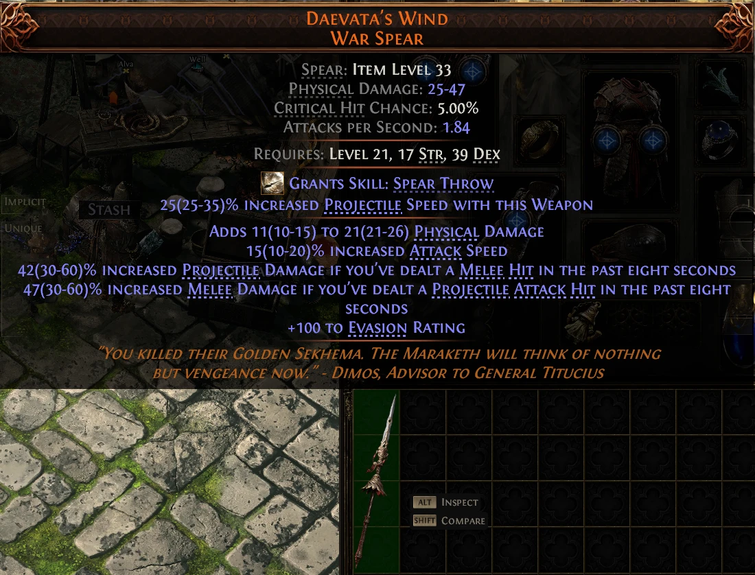 DAEVATA'S WINDWAR SPEARWellAlva