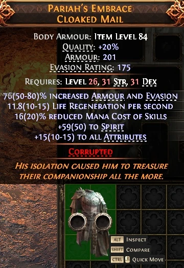 PARIAH'S EMBRACECLOAKED MAIL