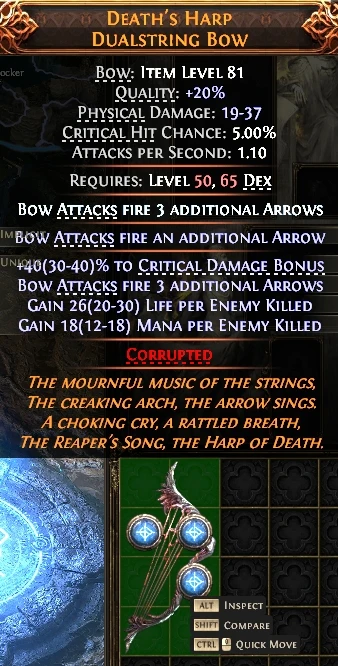 DEATH'S HARPDUALSTRING Bowocker