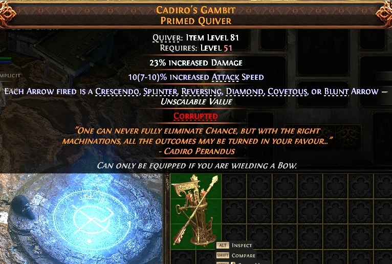 CADIRO'S GAMBITPRIMED QUIVER