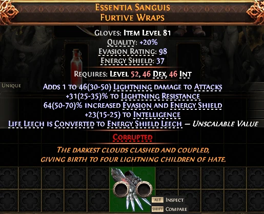 ESSENTIA SANGUISFURTIVE WRAPS