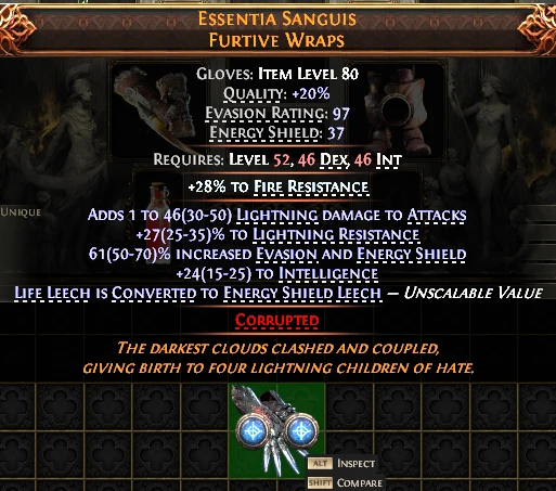 ESSENTIA SANGUISFURTIVE WRAPS
