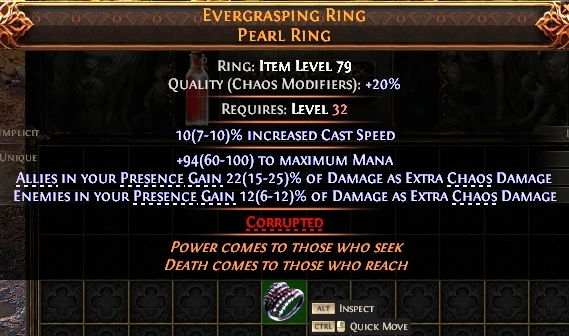 EVERGRASPING RINGPEARL RING