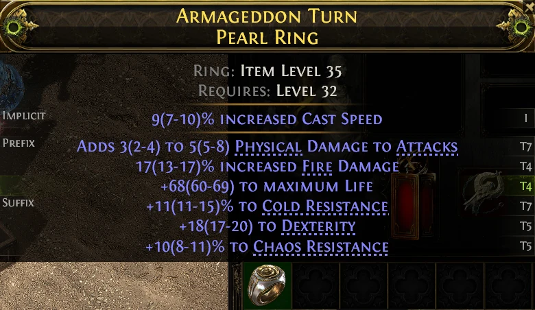 ARMAGEDDON TURN PEARL RING