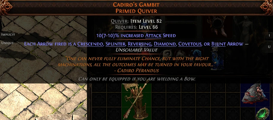 CADIRO'S GAMBIT PRIMED QUIVER