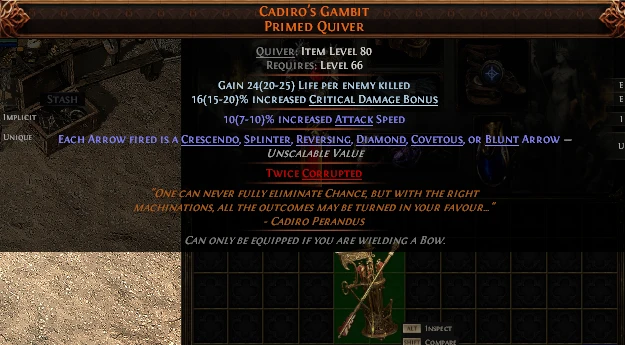 CADIRO'S GAMBIT PRIMED QUIVER