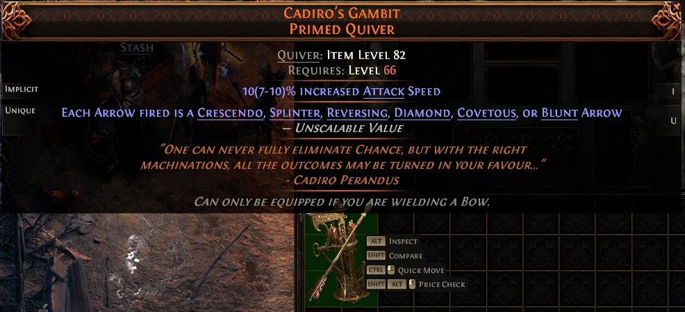 CADIRO'S GAMBIT PRIMED QUIVER STASH
