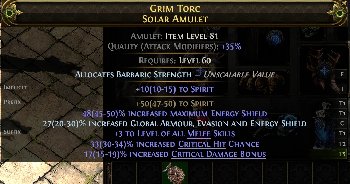 GRIM TORC SOLAR AMULET