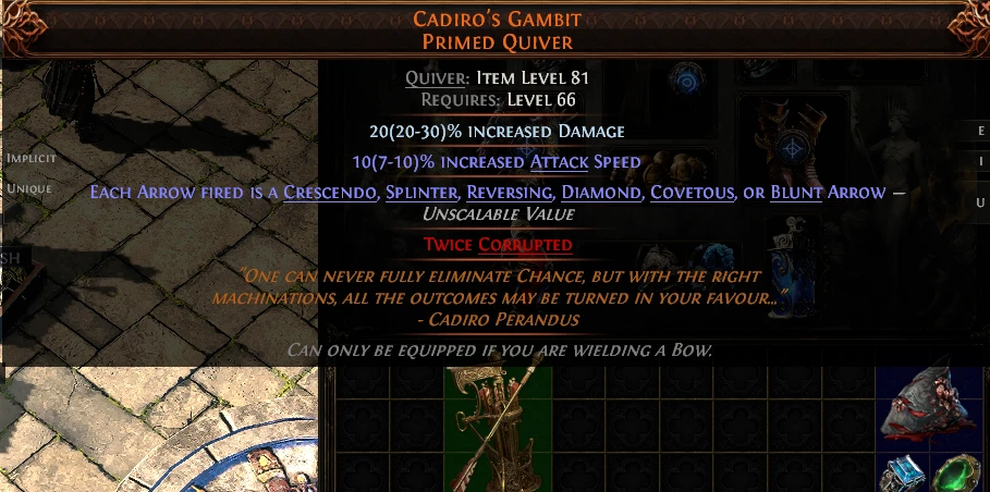 CADIRO'S GAMBIT PRIMED QUIVER