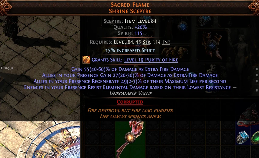 SACRED FLAME SHRINE SCEPTRE