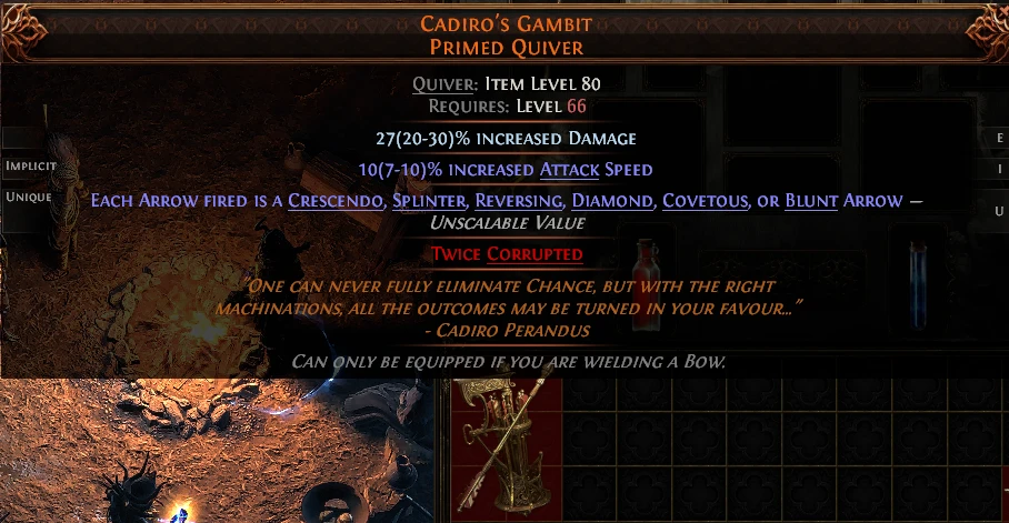 CADIRO'S GAMBIT PRIMED QUIVER