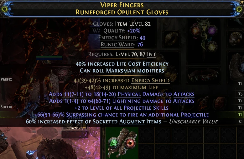 VIPER FINGERS RUNEFORGED OPULENT GLOVES