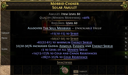 MORBID CHOKER SOLAR AMULET