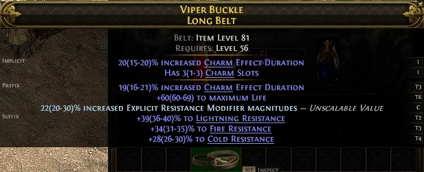 VIPER BUCKLE LONG BELT