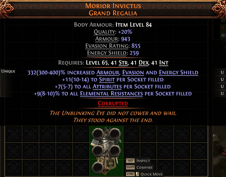 MORIOR INVICTUS GRAND REGALIA