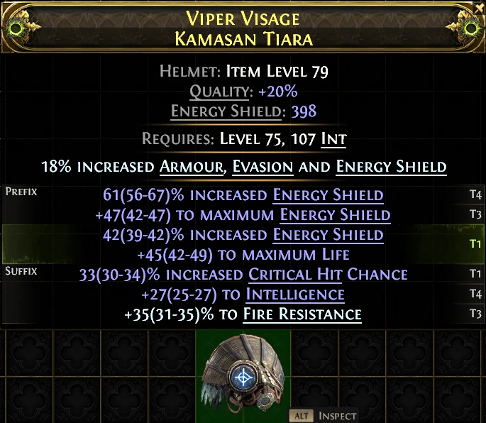 VIPER VISAGE KAMASAN TIARA