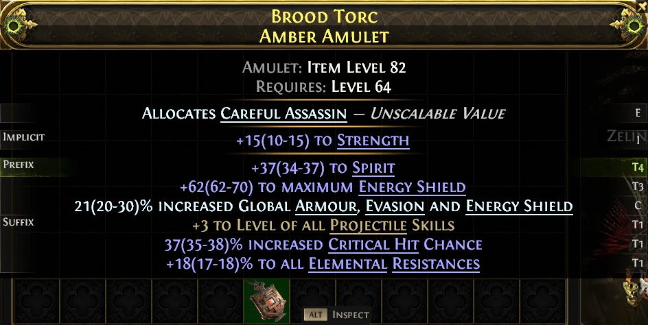 BROOD TORC AMBER AMULET
