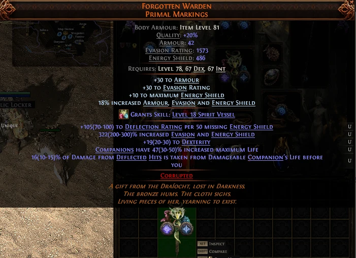 FORGOTTEN WARDEN PRIMAL MARKINGS Ange Map DEVICE