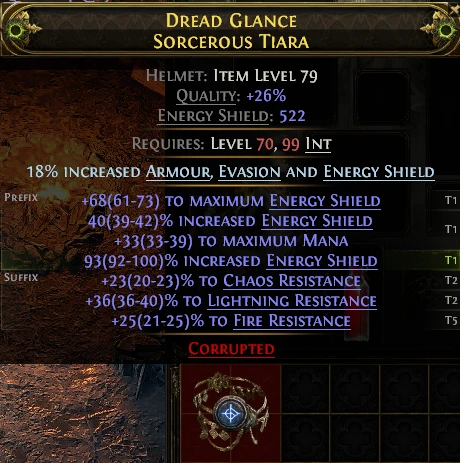DREAD GLANCE SORCEROUS TIARA