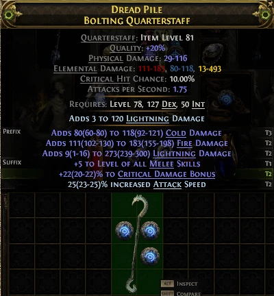 OF DREAD PILE BOLTING QUARTERSTAFF