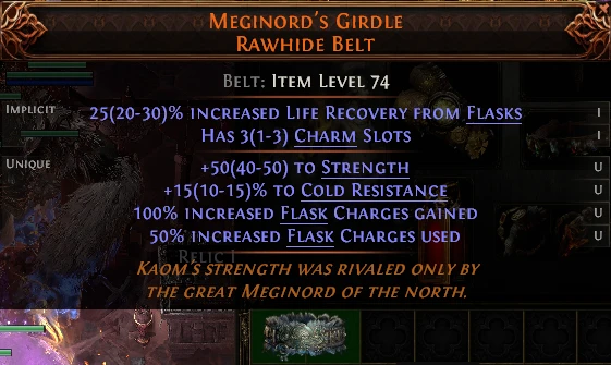 MEGINORD'S GIRDLE RAWHIDE BELT