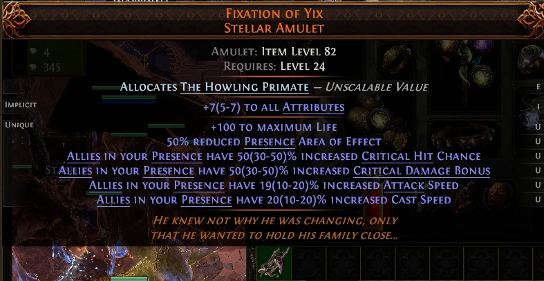 FIXATION OF Yix STELLAR AMULET 4