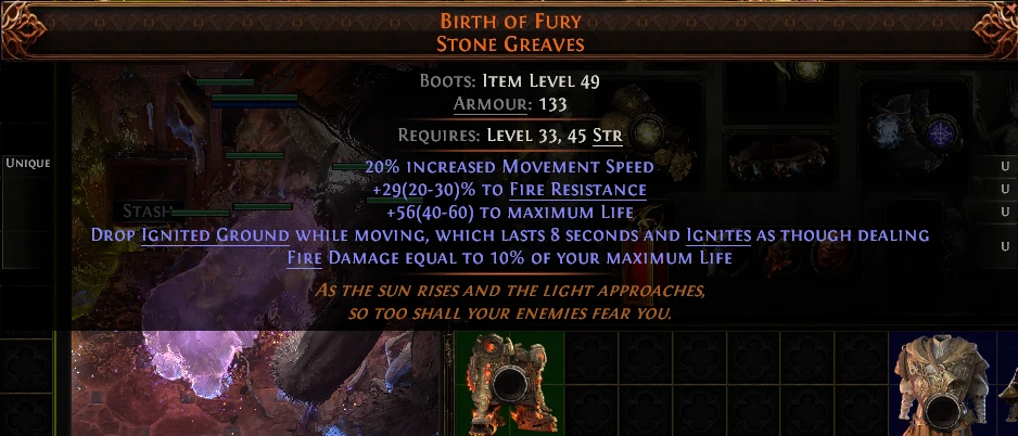 BIRTH OF FURY STONE GREAVES