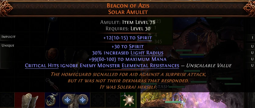 BEACON OF Azis SOLAR AMULET