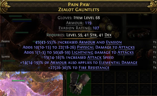 PAIN PAW ZEALOT GAUNTLETS