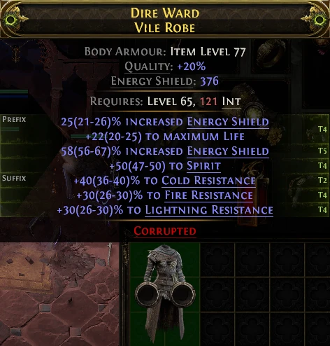 DIRE WARD VILE ROBE