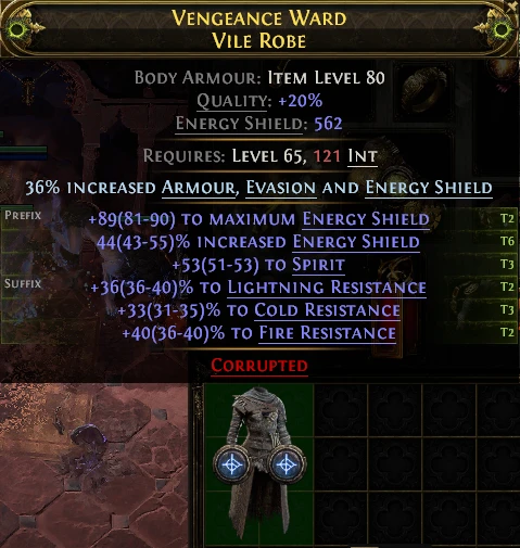 VENGEANCE WARD VILE ROBE