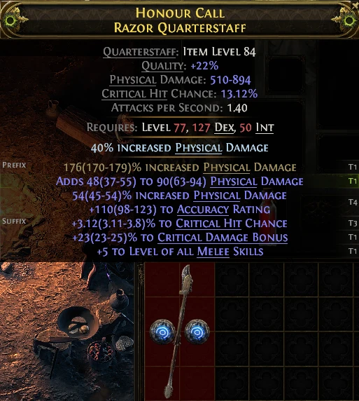 HONOUR CALL RAZOR QUARTERSTAFF