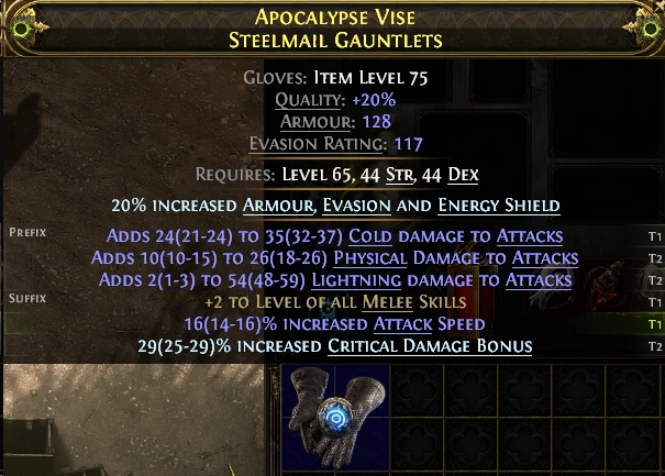 APOCALYPSE VISE STEELMAIL GAUNTLETS