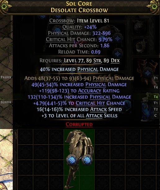 SOL CORE DESOLATE CROSSBOW