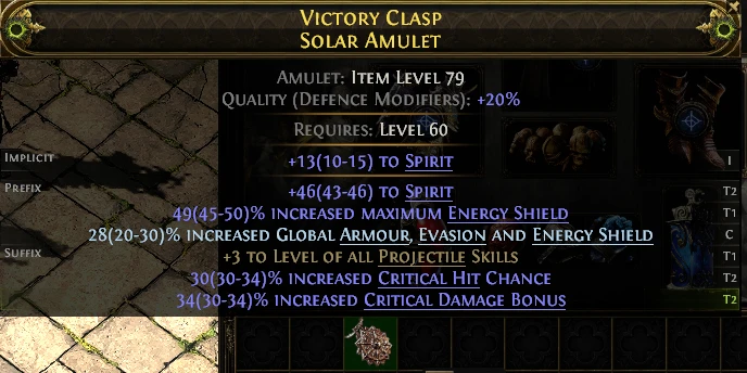 VICTORY CLASP SOLAR AMULET