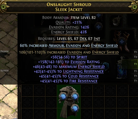 ONSLAUGHT SHROUD SLEEK JACKET