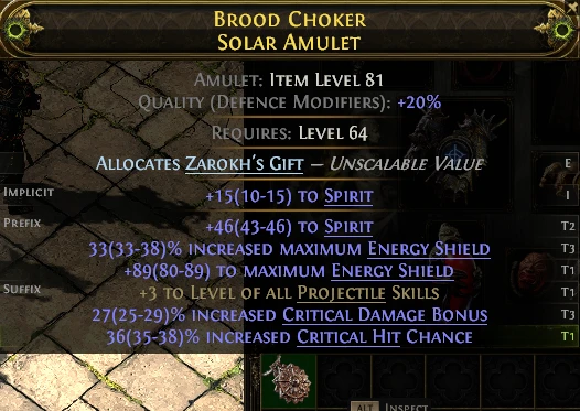 BROOD CHOKER SOLAR AMULET