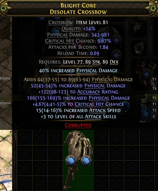 BLIGHT CORE DESOLATE CROSSBOW