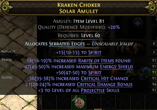 KRAKEN CHOKER SOLAR AMULET