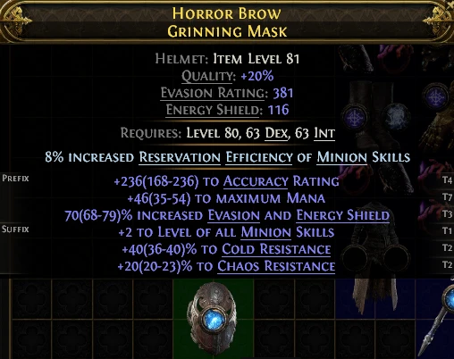 HORROR BROW GRINNING MASK