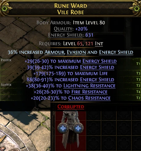 RUNE WARD VILE ROBE