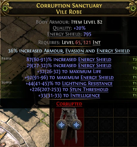 CORRUPTION SANCTUARY VILE ROBE