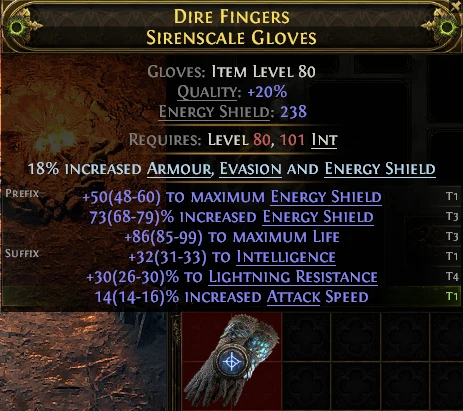 DIRE FINGERS SIRENSCALE GLOVES