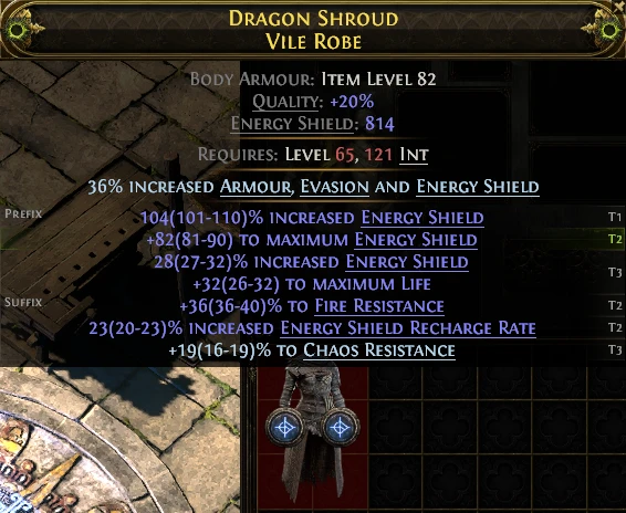 DRAGON SHROUD VILE ROBE