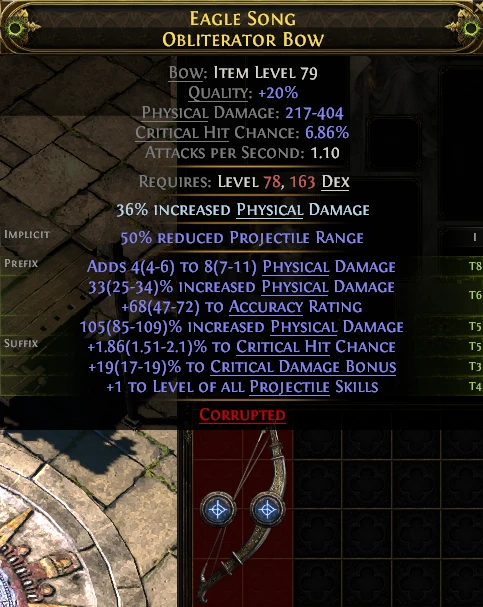 EAGLE SONG OBLITERATOR Bow