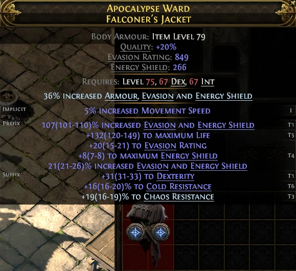 APOCALYPSE WARD FALCONER'S JACKET