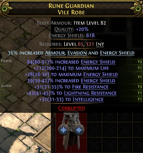RUNE GUARDIAN VILE ROBE